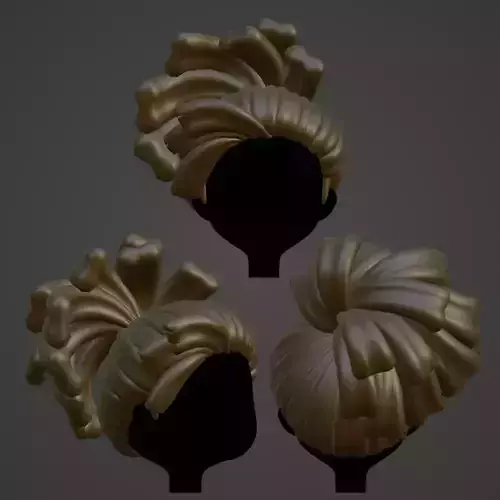Hair style female 18 3D model