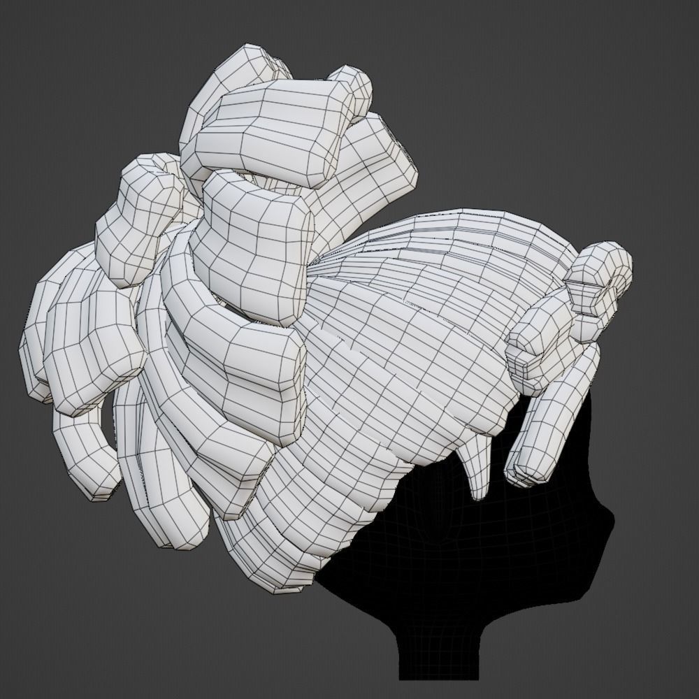 Hair style female 18 3D model_6