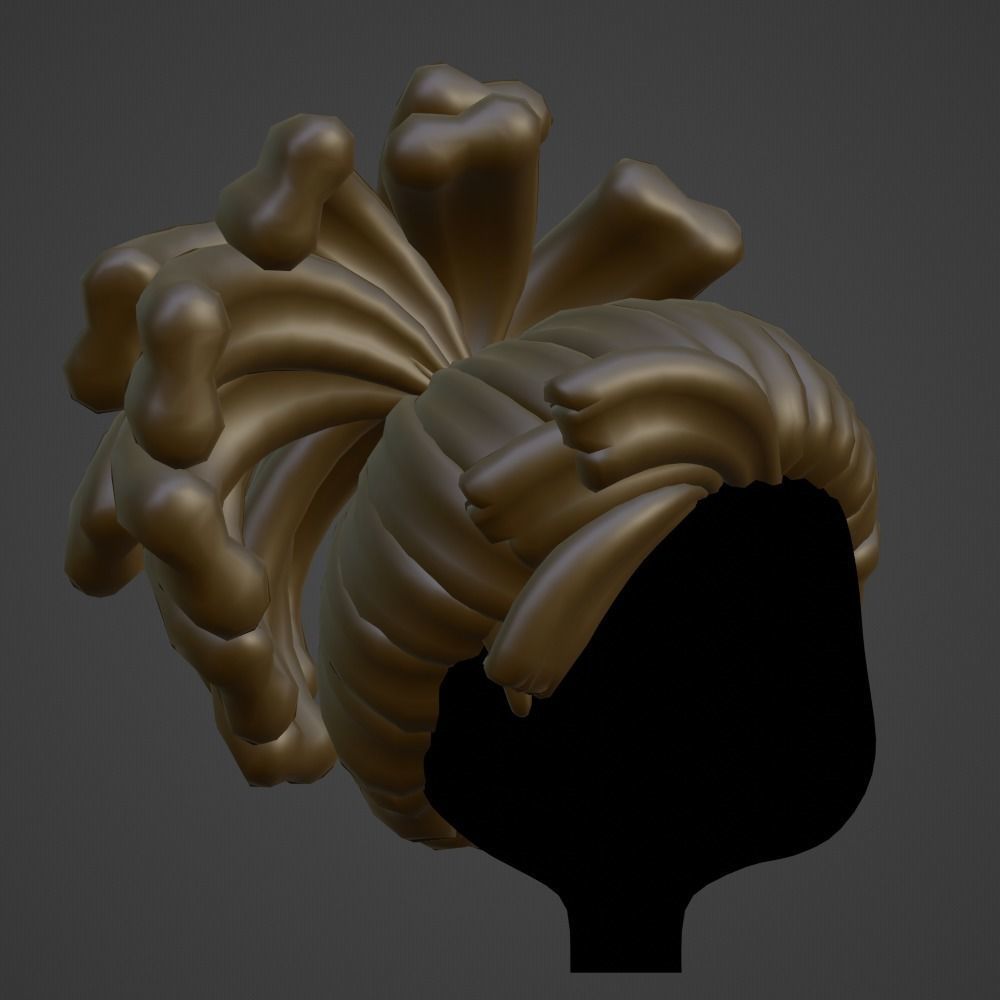 Hair style female 18 3D model_3