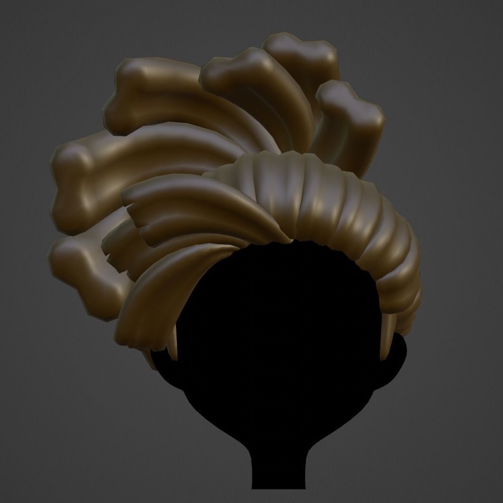 Hair style female 18 3D model_1