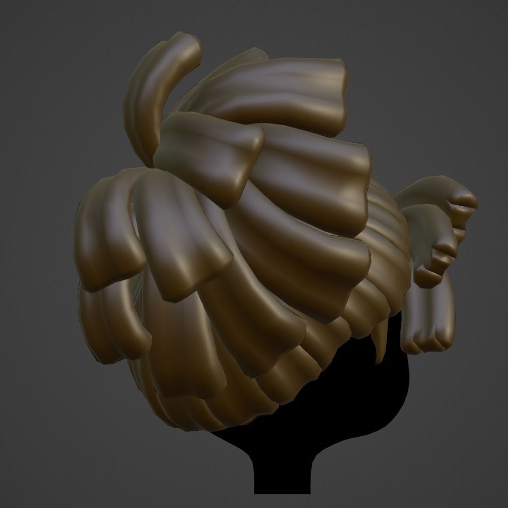 Hair style female 18 3D model_7