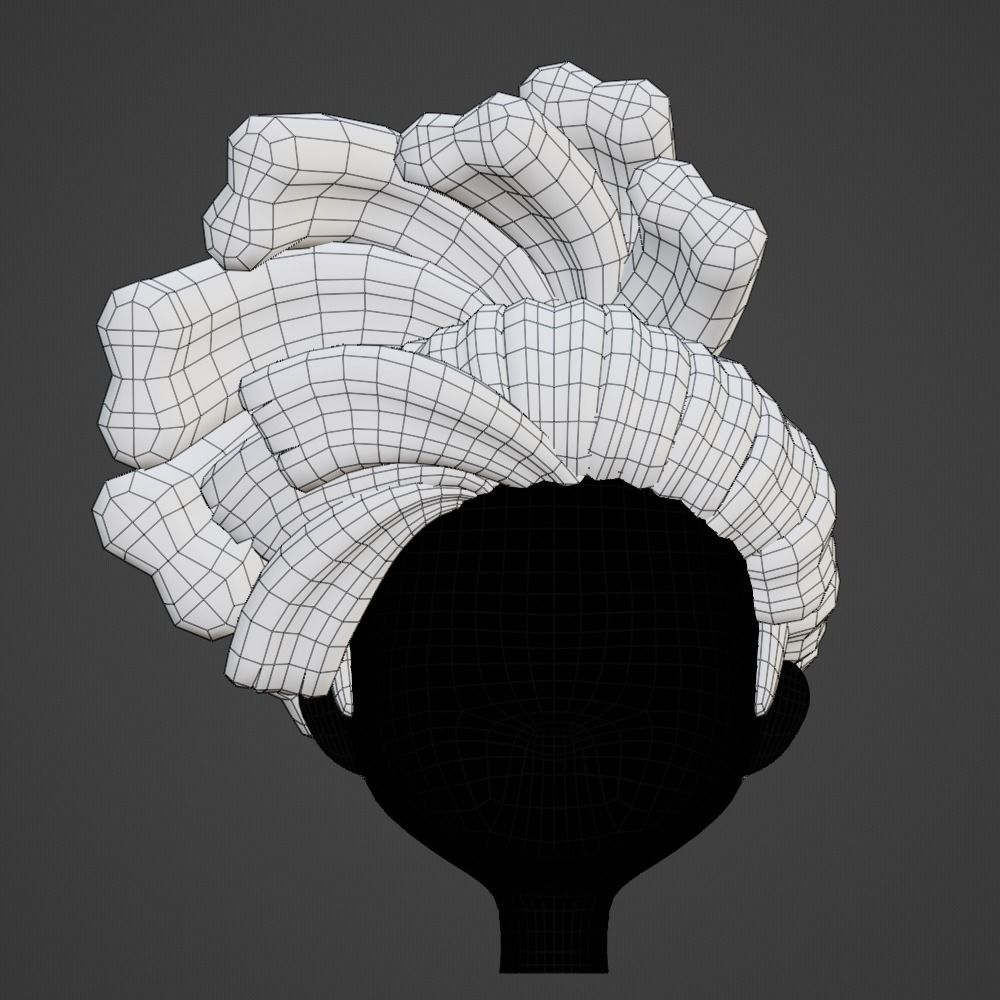 Hair style female 18 3D model_2