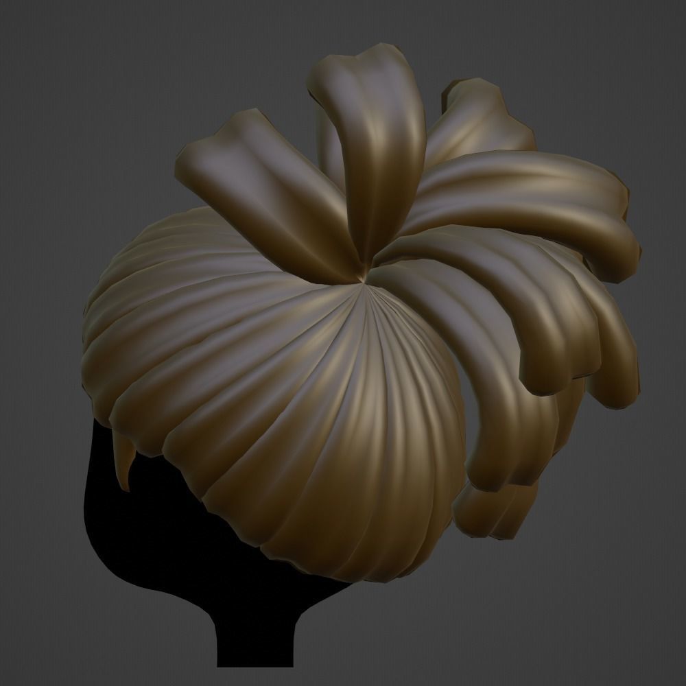 Hair style female 18 3D model_11