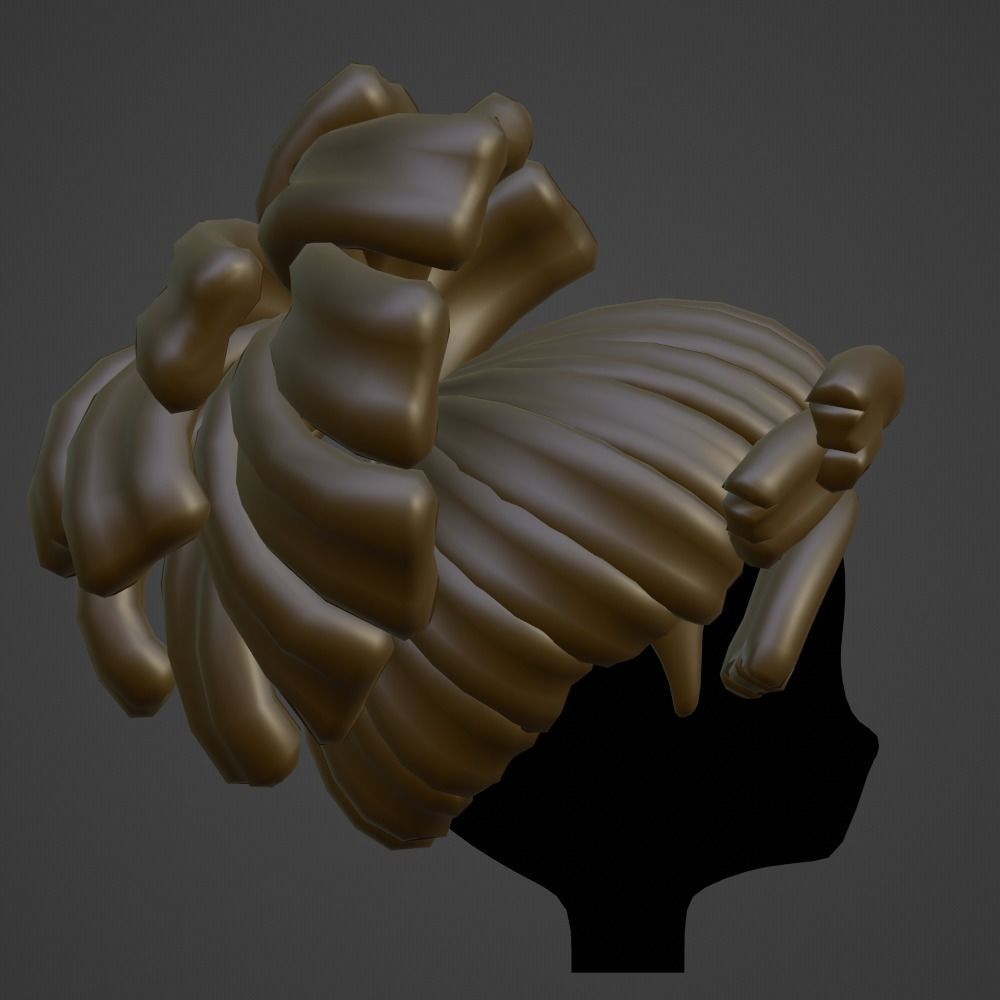 Hair style female 18 3D model_5