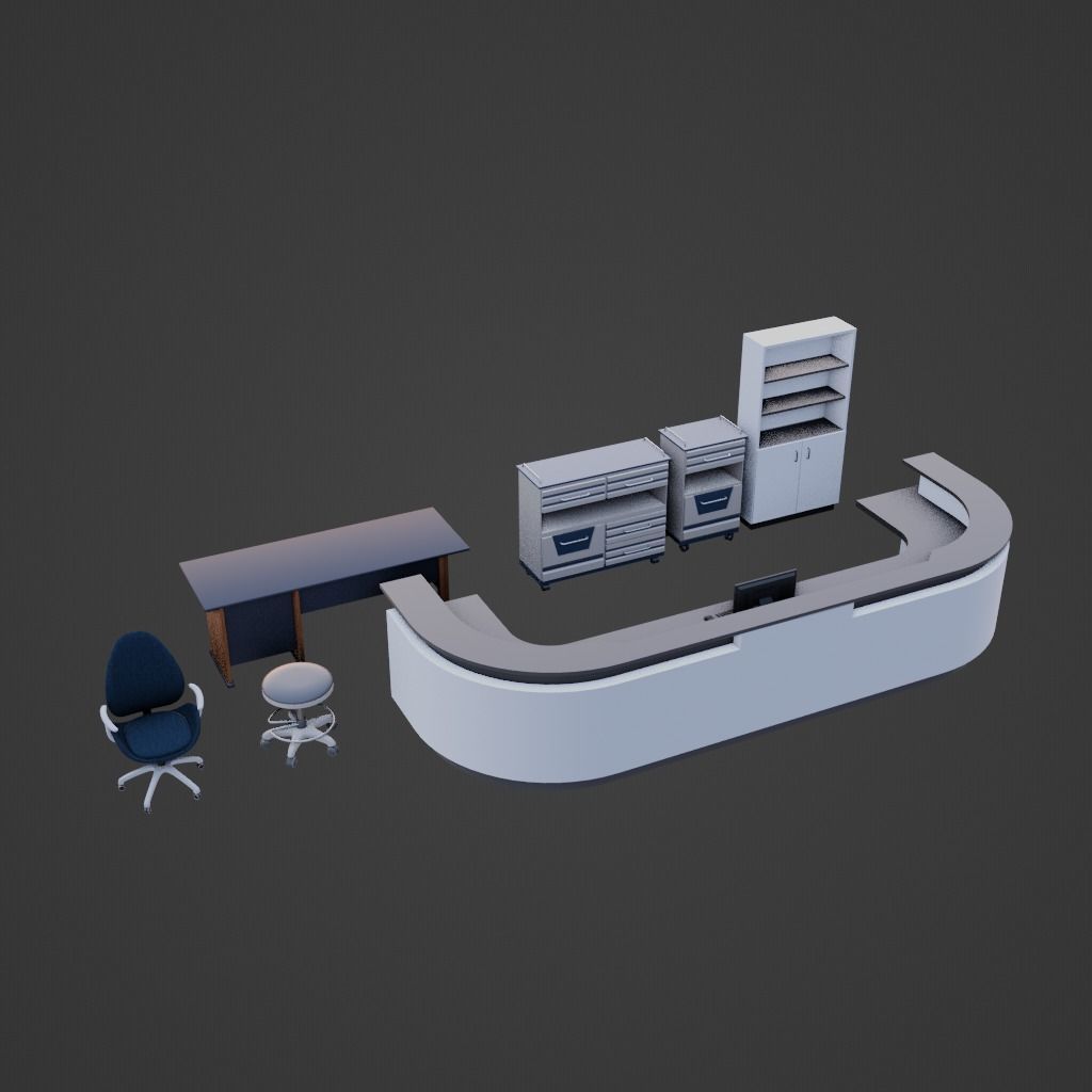 hospital furnitures Collection 3D model_19