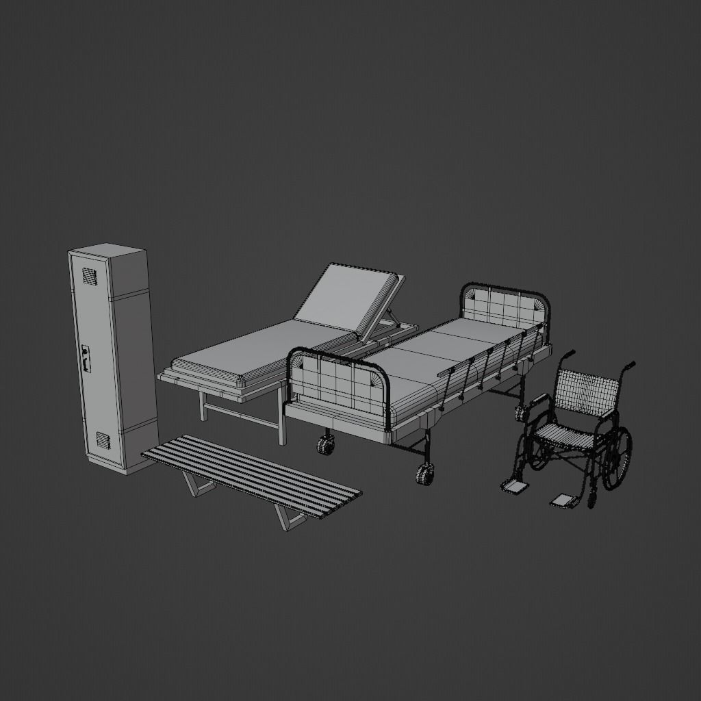 hospital furnitures Collection 3D model_23