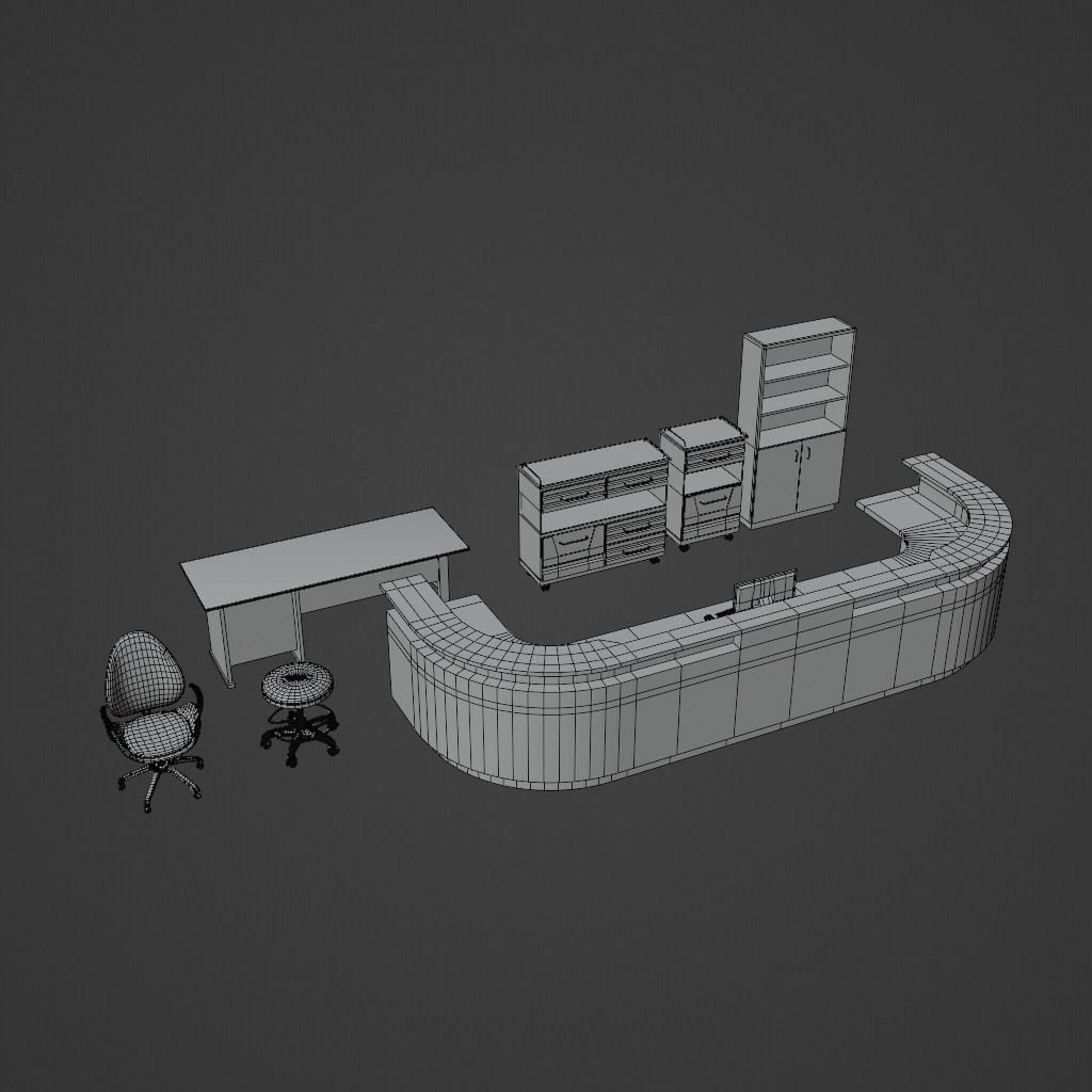 hospital furnitures Collection 3D model_32