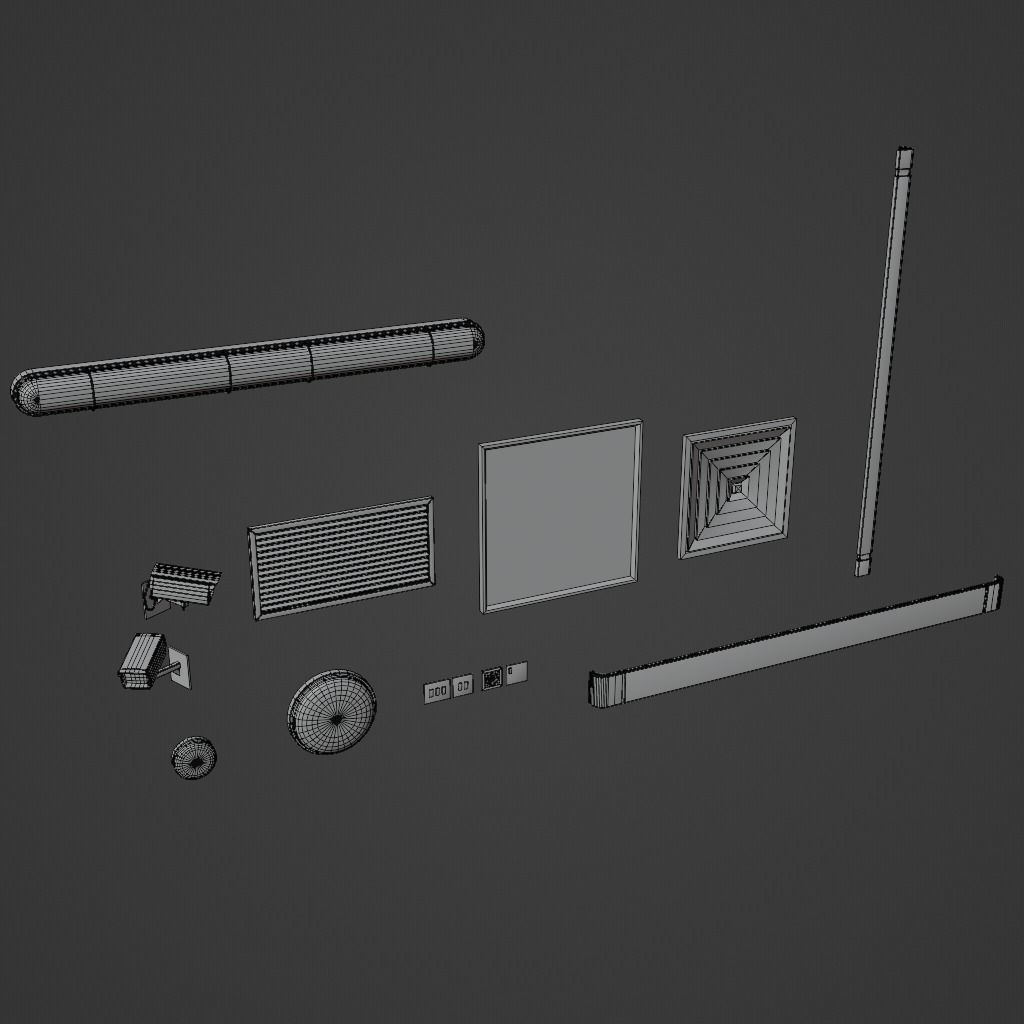 hospital furnitures Collection 3D model_25