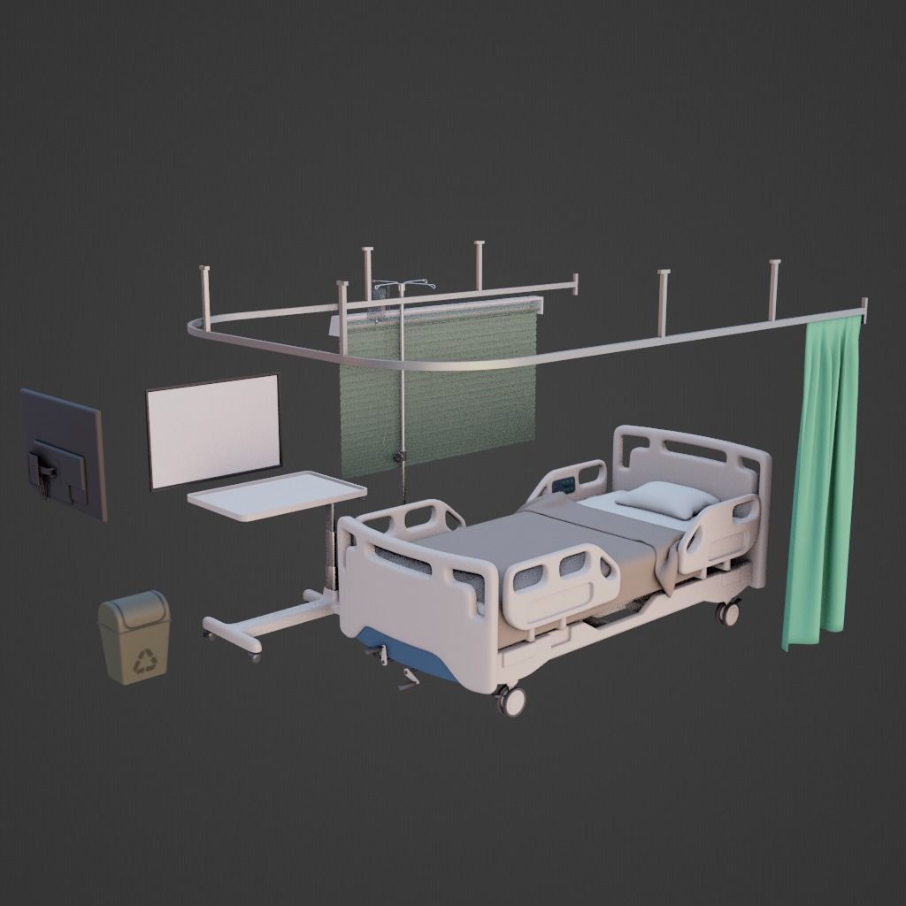 hospital furnitures Collection 3D model_15