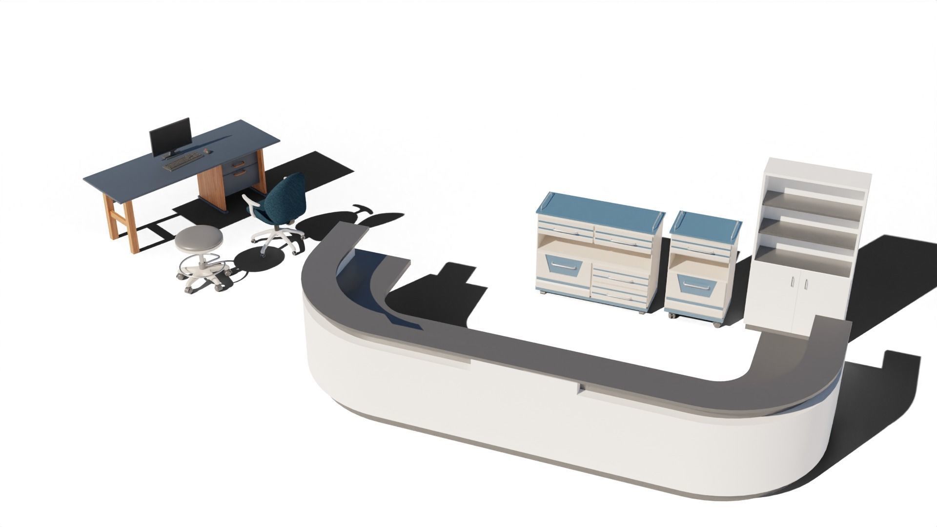 hospital furnitures Collection 3D model_8