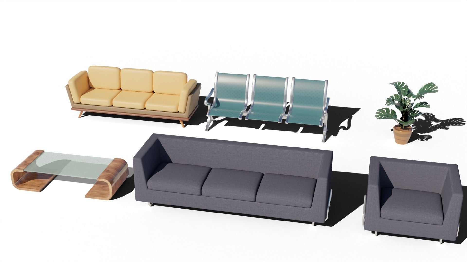 hospital furnitures Collection 3D model_7