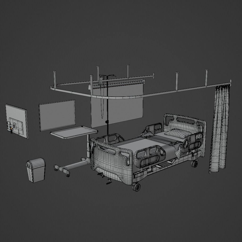 hospital furnitures Collection 3D model_26