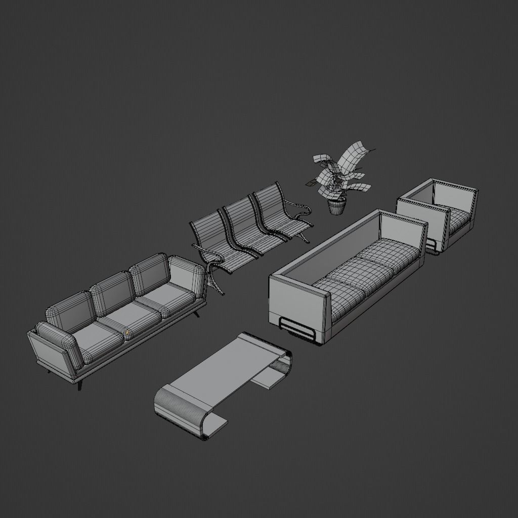 hospital furnitures Collection 3D model_31