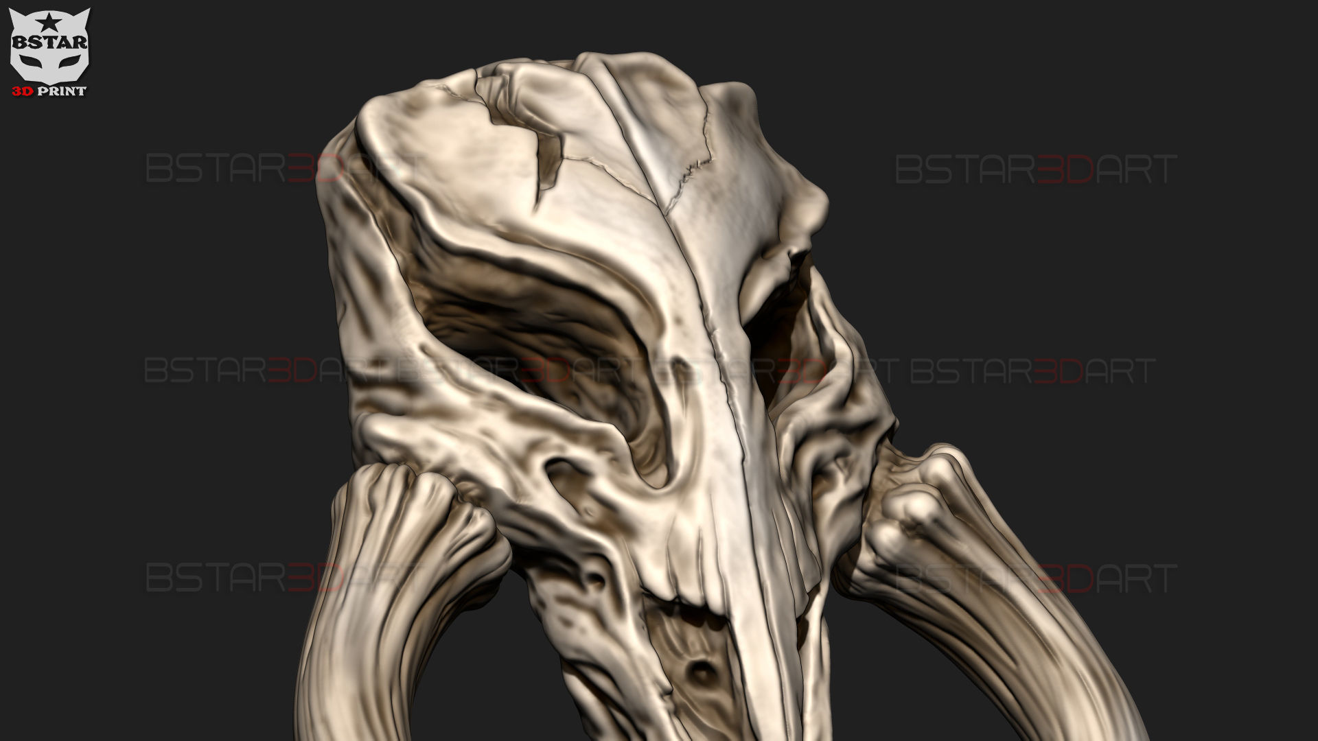 Mythosaur Skull High Quality - Mandalorian Starwars Movie 3D print model_28