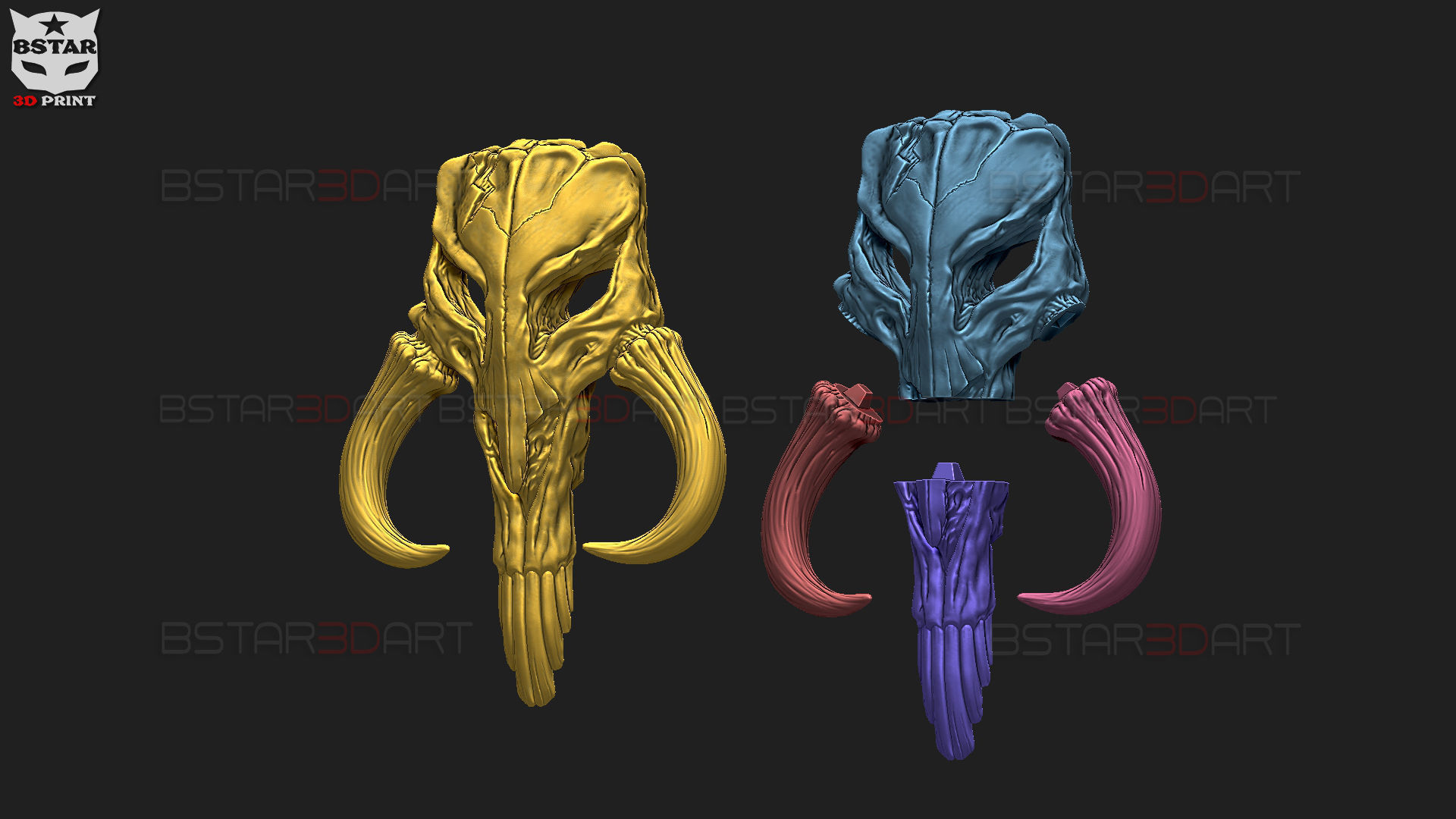 Mythosaur Skull High Quality - Mandalorian Starwars Movie 3D print model_36