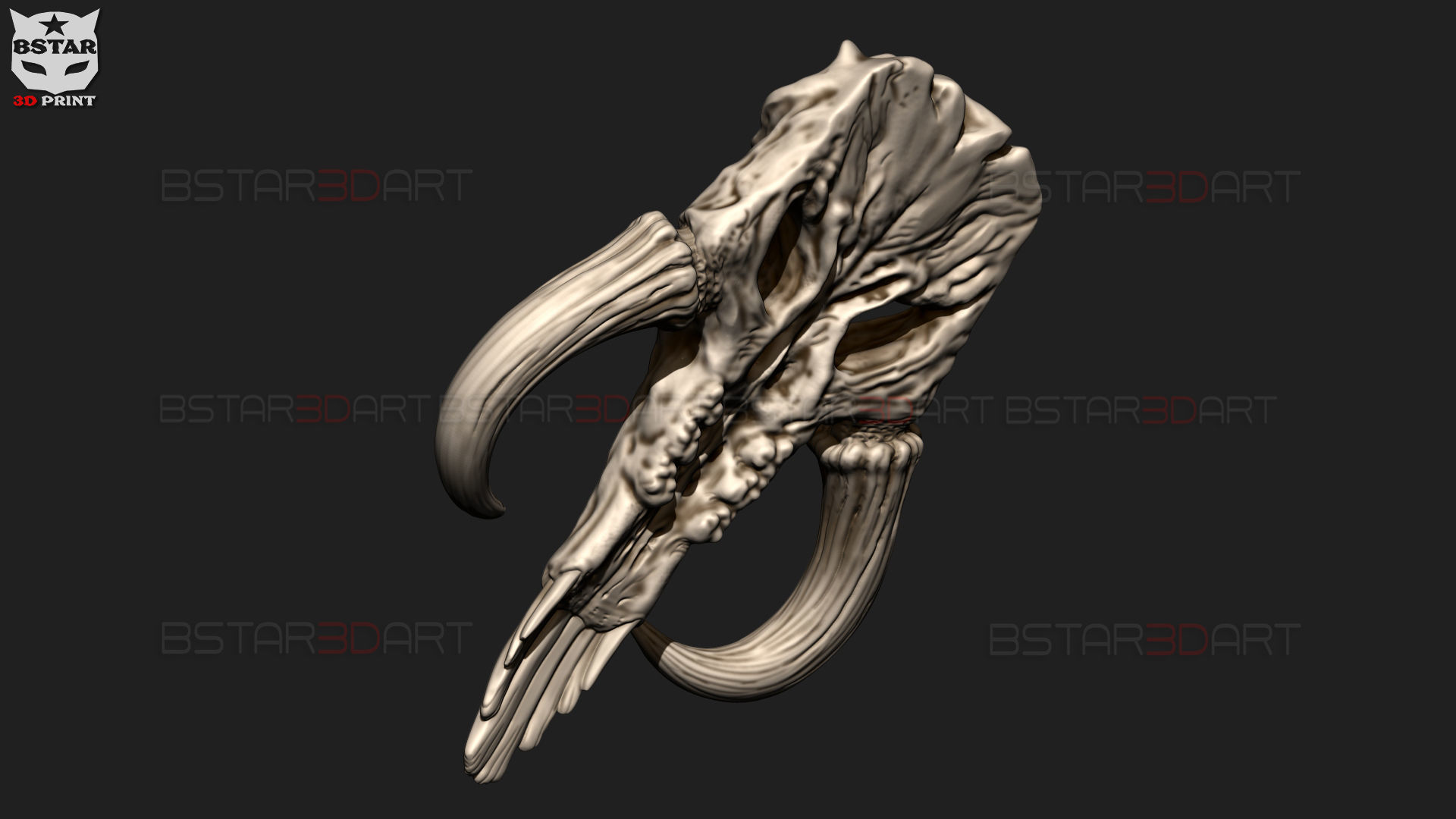Mythosaur Skull High Quality - Mandalorian Starwars Movie 3D print model_24