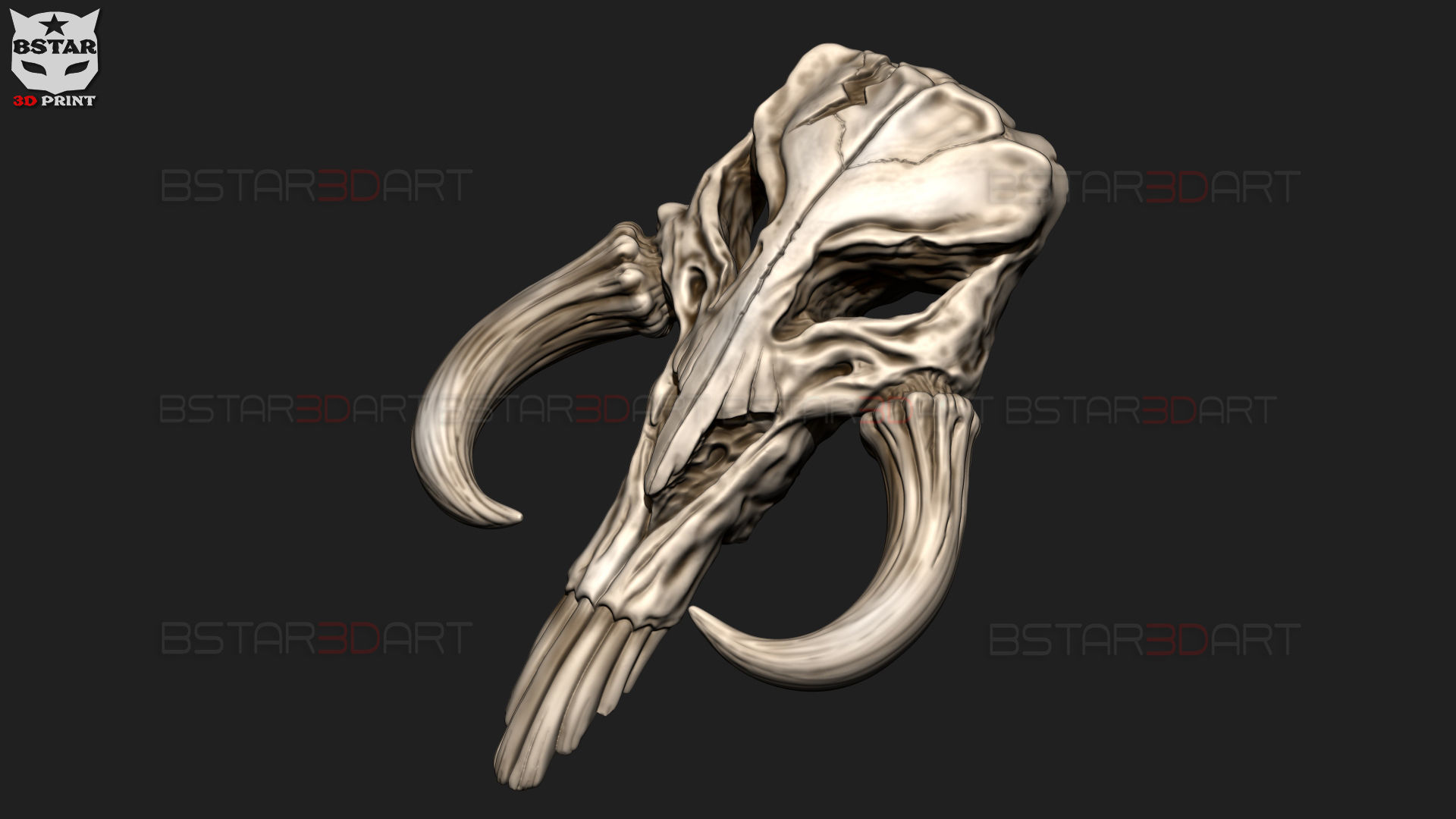 Mythosaur Skull High Quality - Mandalorian Starwars Movie 3D print model_22