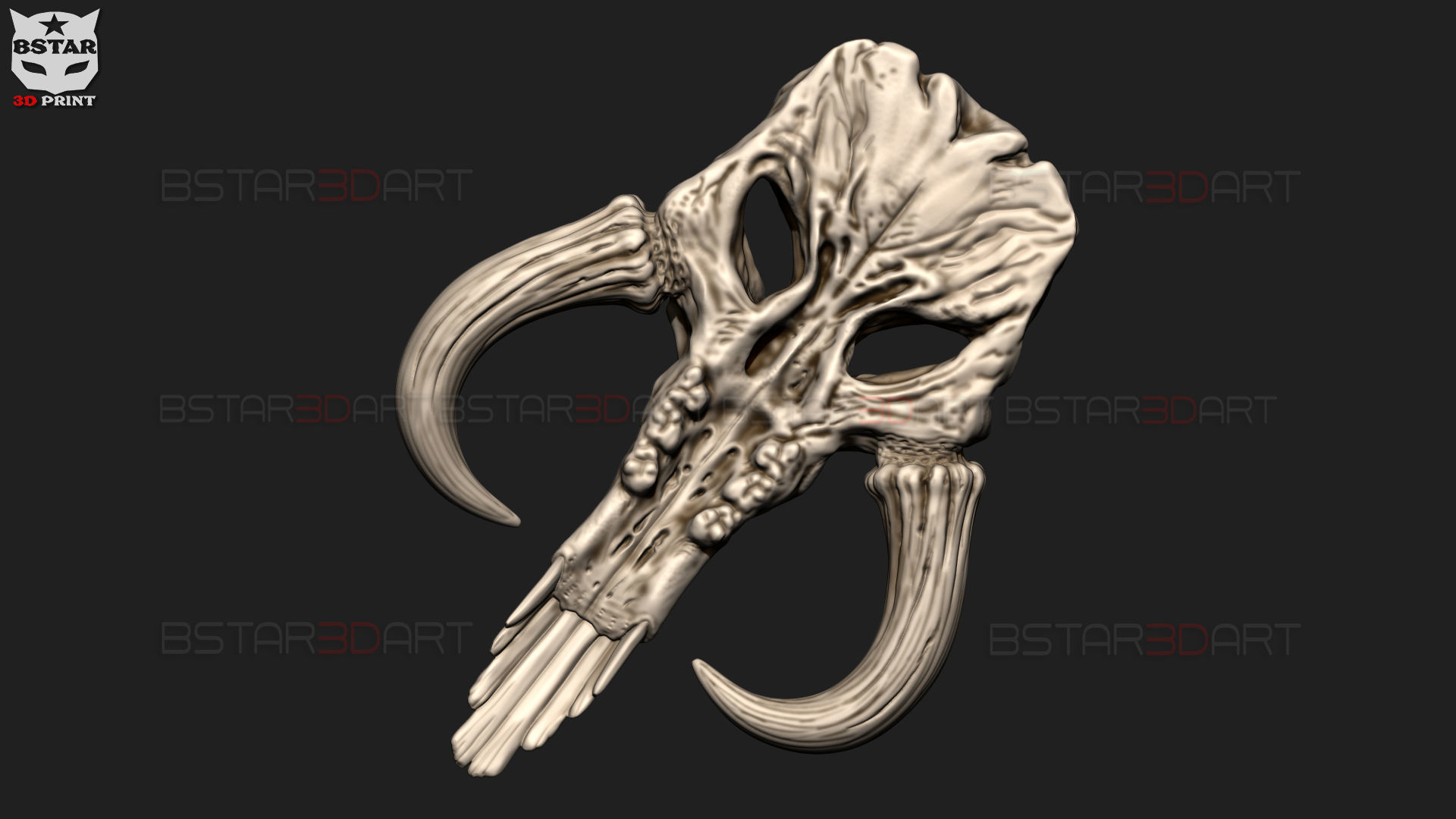Mythosaur Skull High Quality - Mandalorian Starwars Movie 3D print model_25