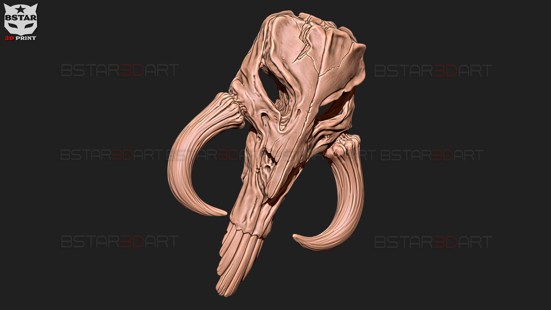Mythosaur Skull High Quality - Mandalorian Starwars Movie 3D print model_33
