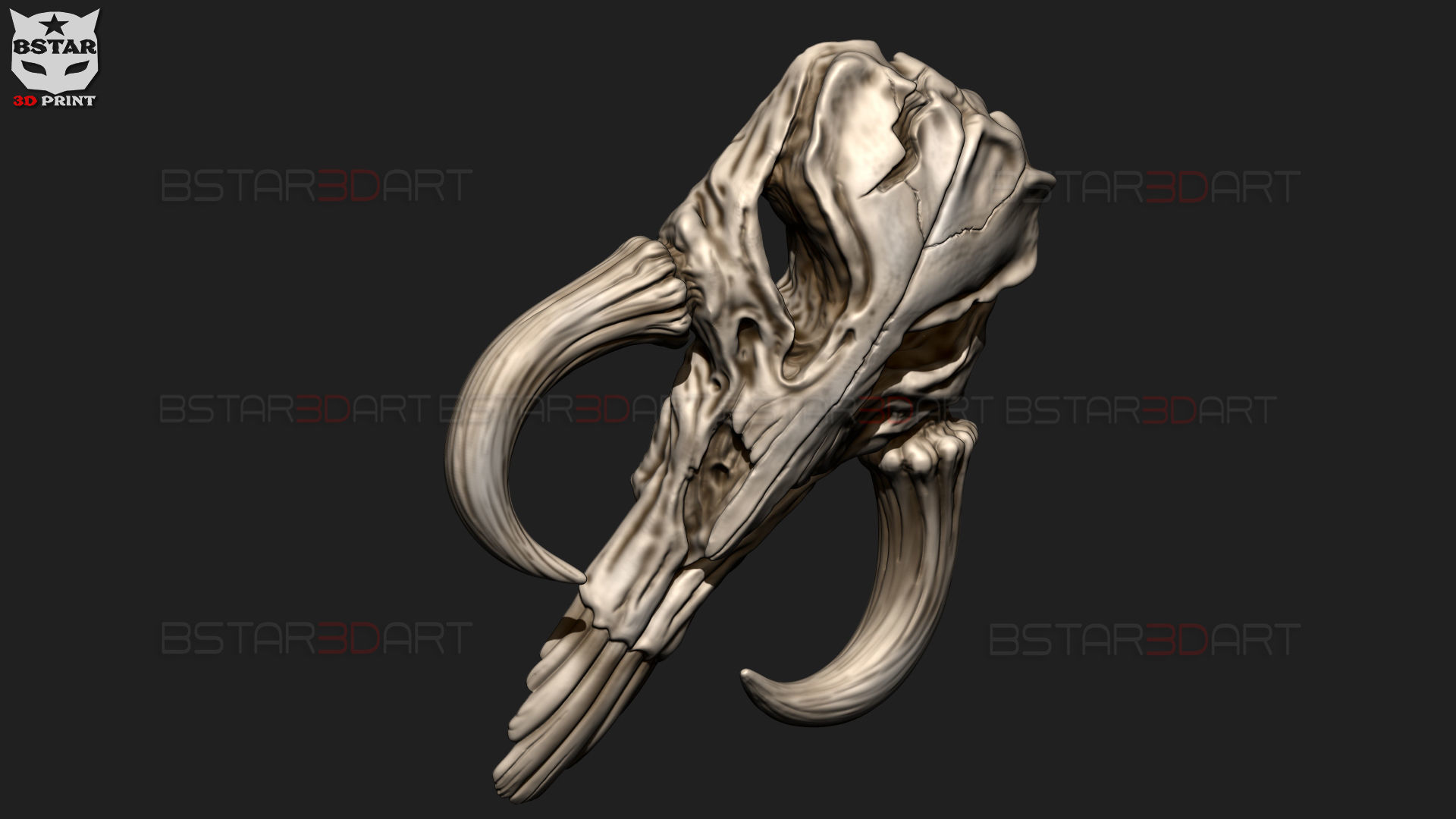 Mythosaur Skull High Quality - Mandalorian Starwars Movie 3D print model_26