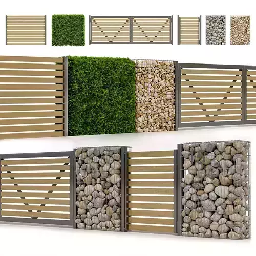 Gabion fence