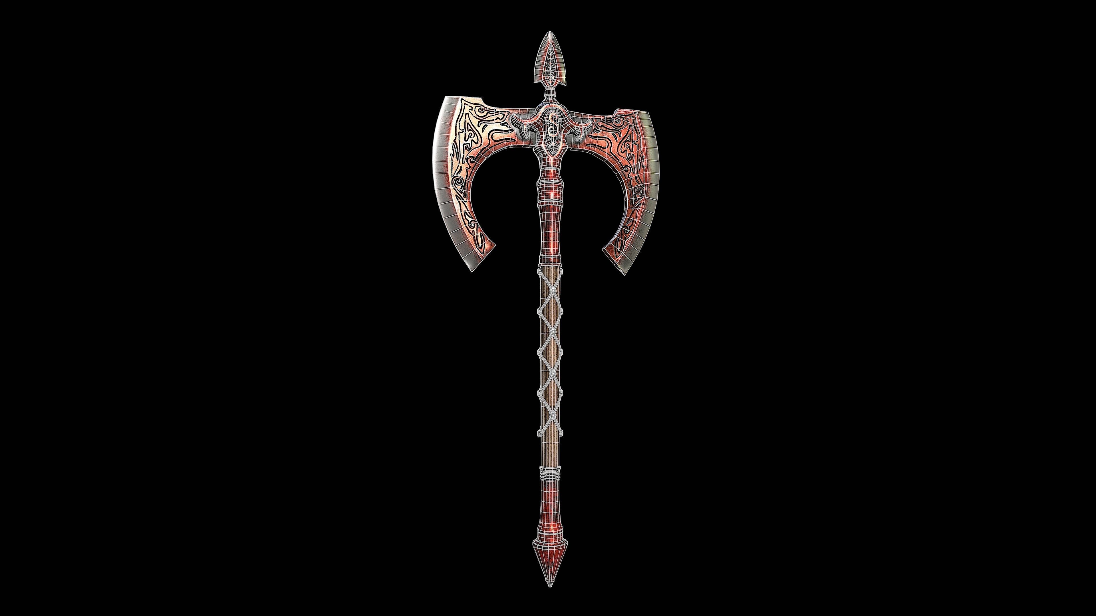 Ax of War Low-poly 3D model_5