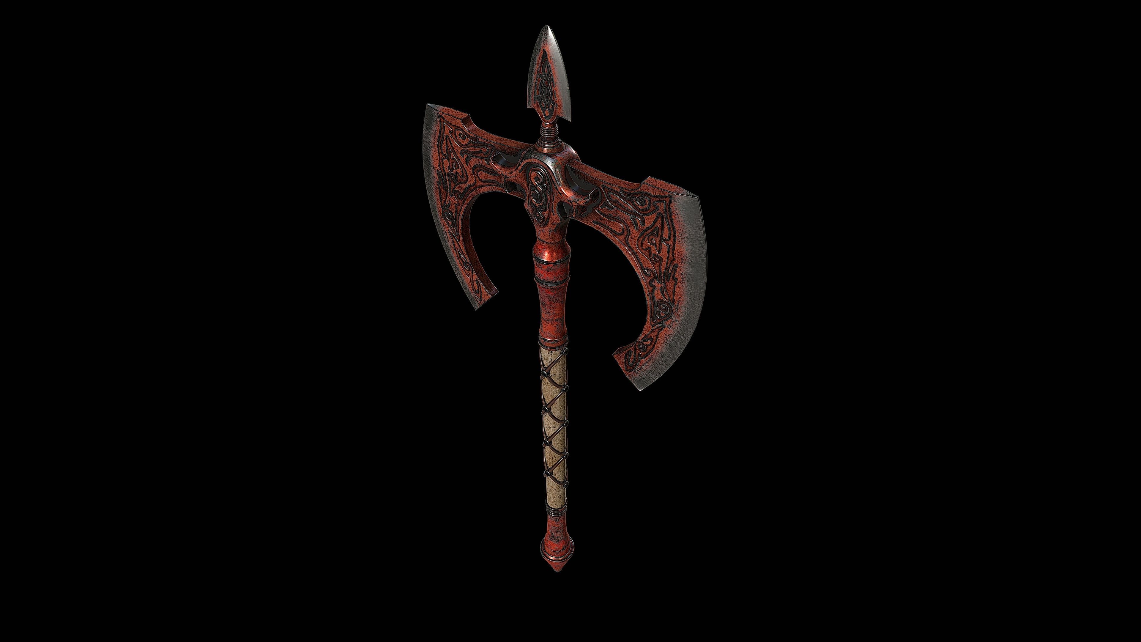 Ax of War Low-poly 3D model_1
