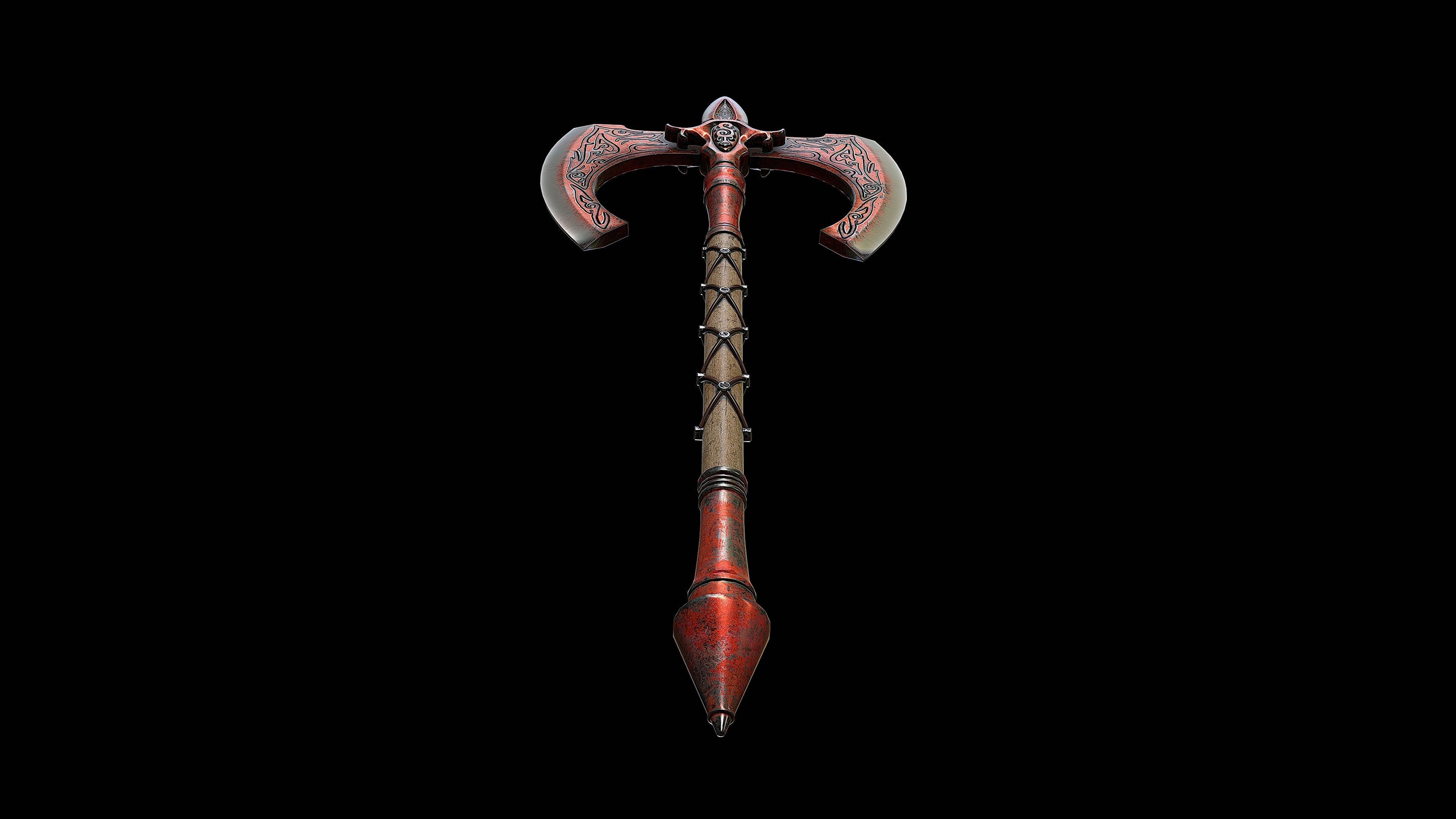 Ax of War Low-poly 3D model_2