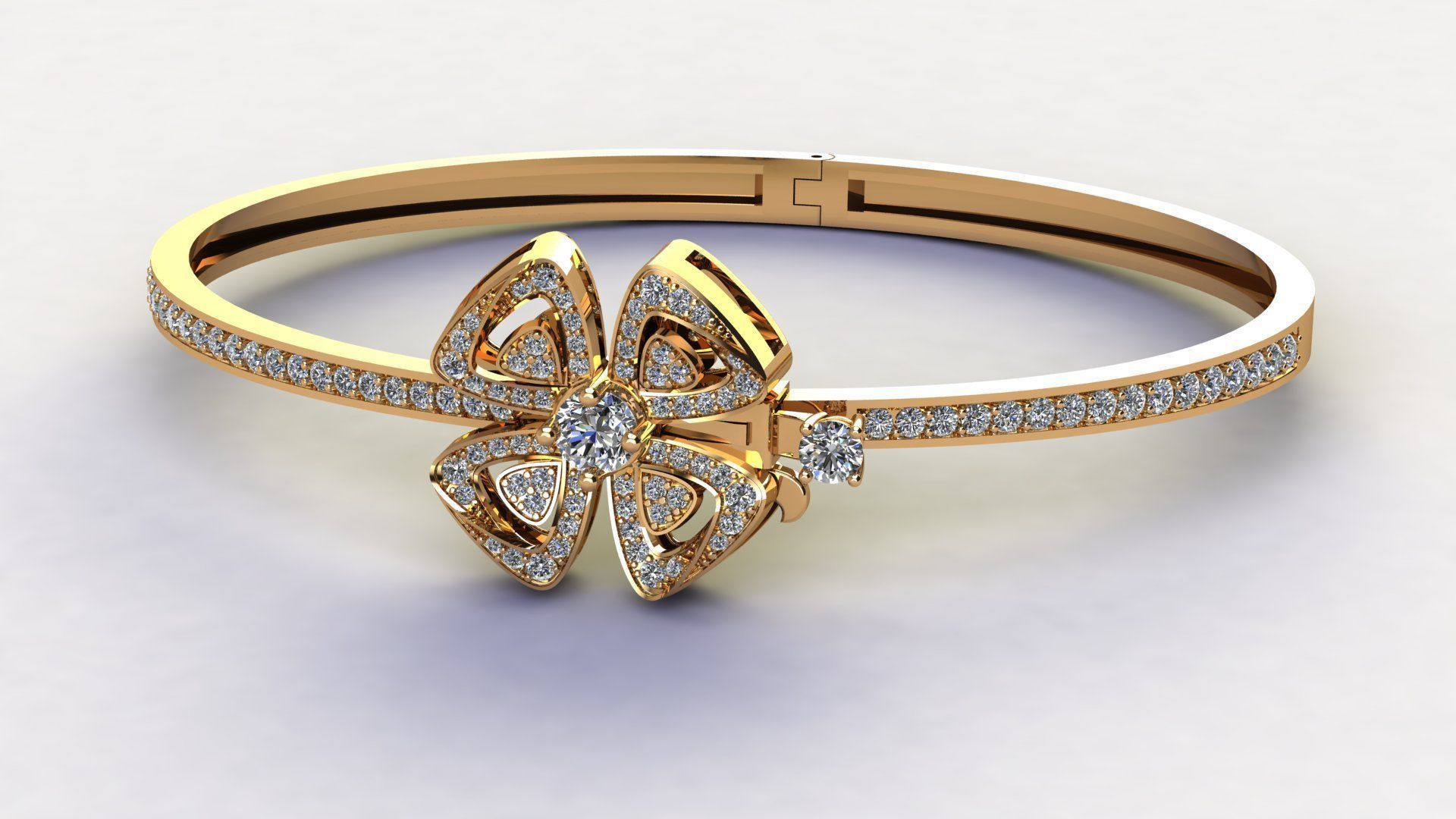 woman bracelet 3D print model_2