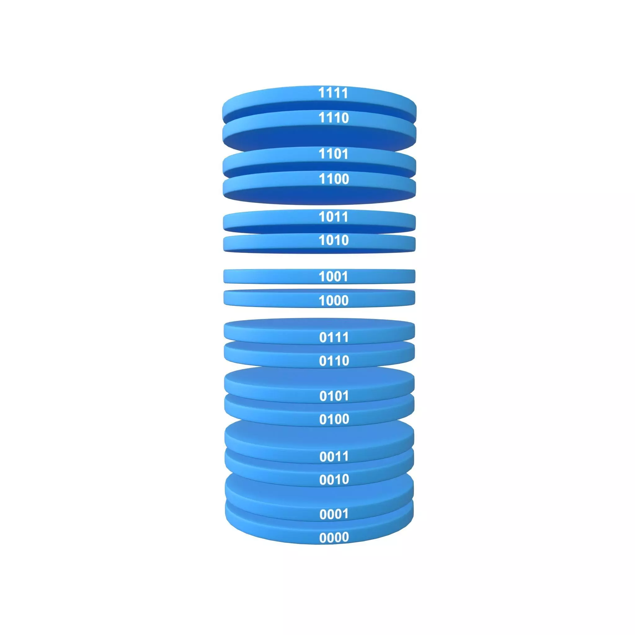 Nand Flash Memory QLC Structure v1 001 Low-poly 3D model_0