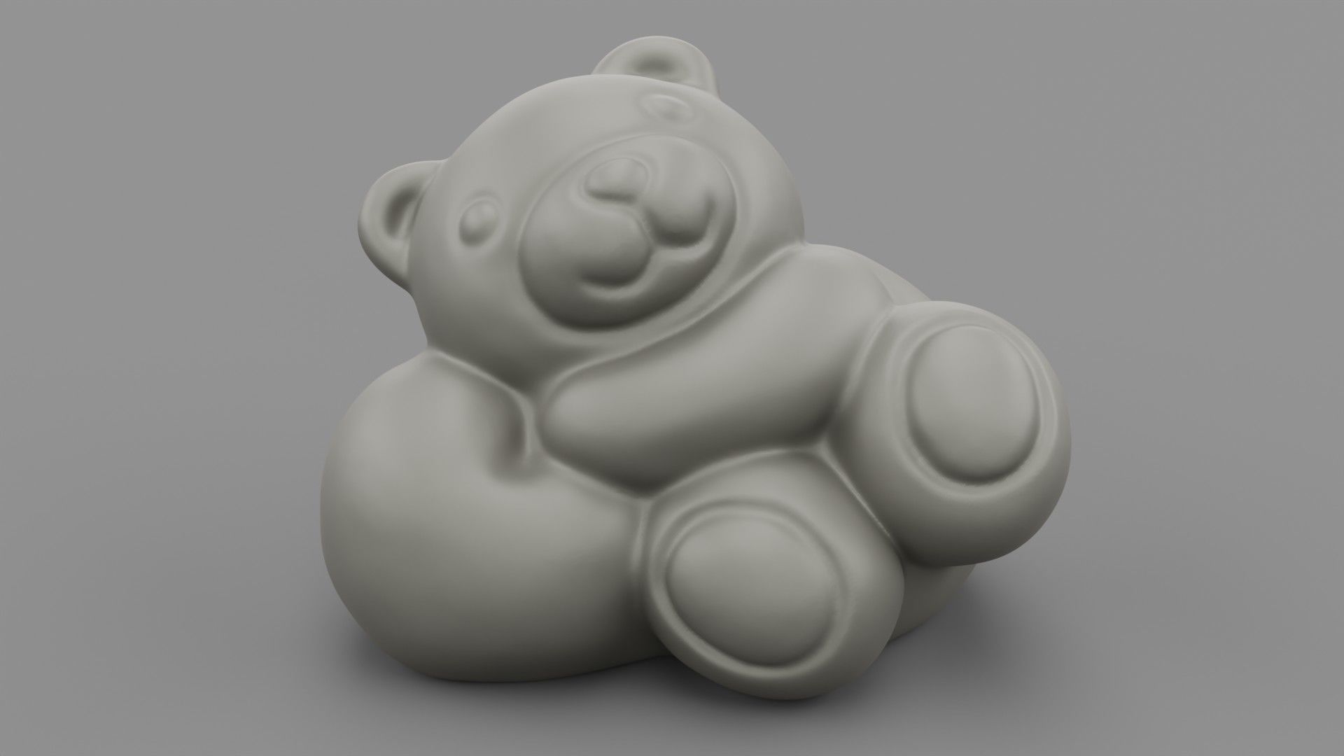 Ceramic Teddy bear 3D print model_1