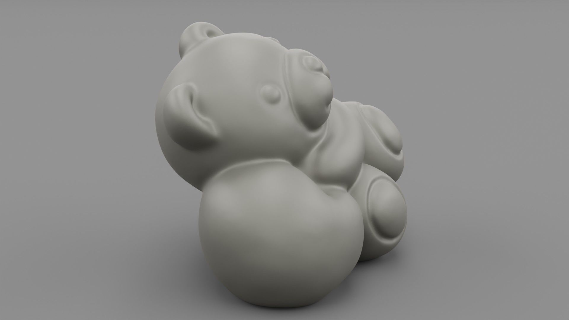 Ceramic Teddy bear 3D print model_4