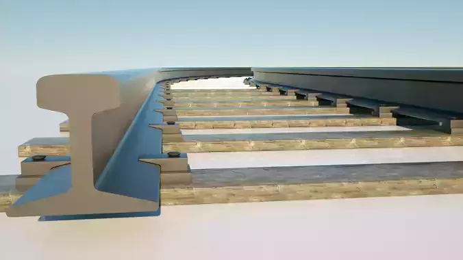 railway train track Free 3D model