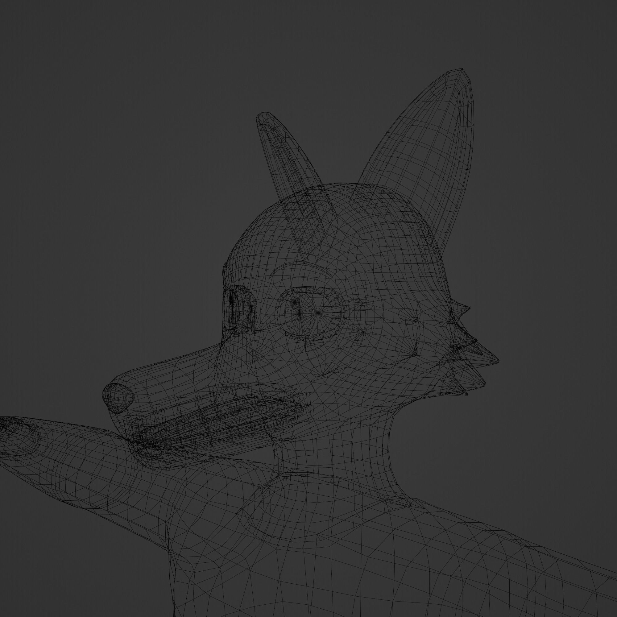 General Furry Wolf Male No2 OC 3D model_10