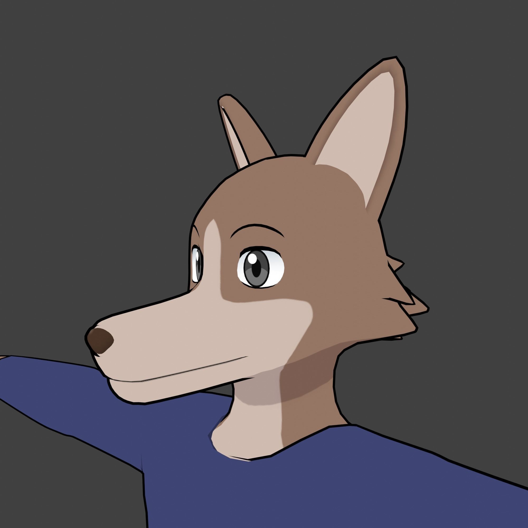 General Furry Wolf Male No2 OC 3D model_8