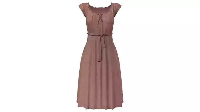 Ancient Female Worn Pheasant Dress Low-poly 3D model Ancient Female Worn Pheasant Dress Low-poly 3D model