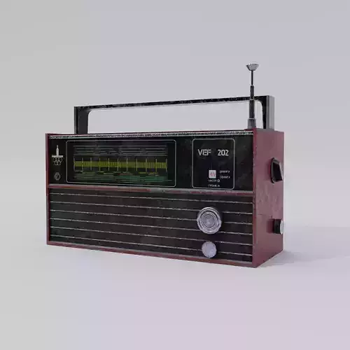 Radio from Soviet Union  Free low-poly 3D model