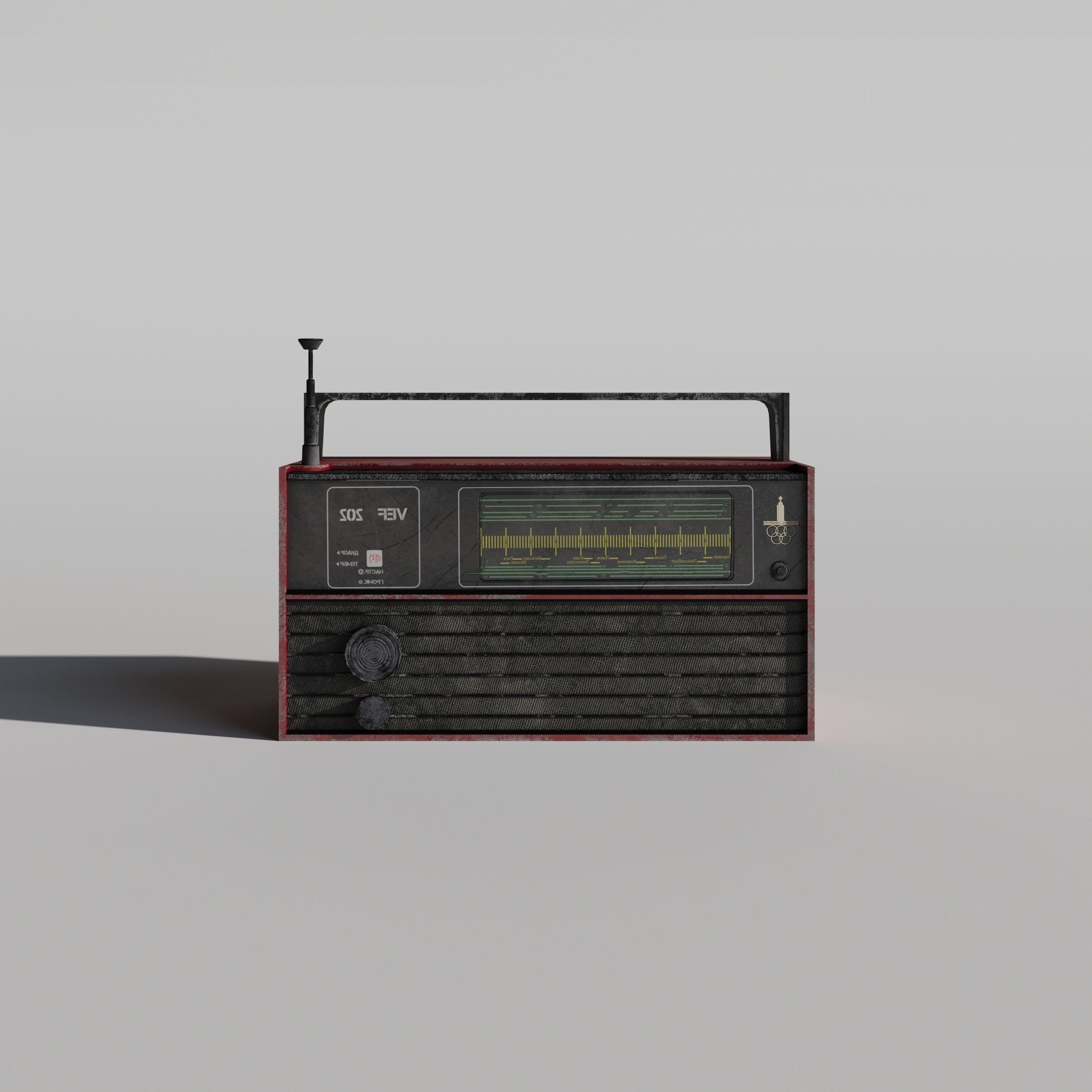 Radio from Soviet Union  Free low-poly 3D model_2