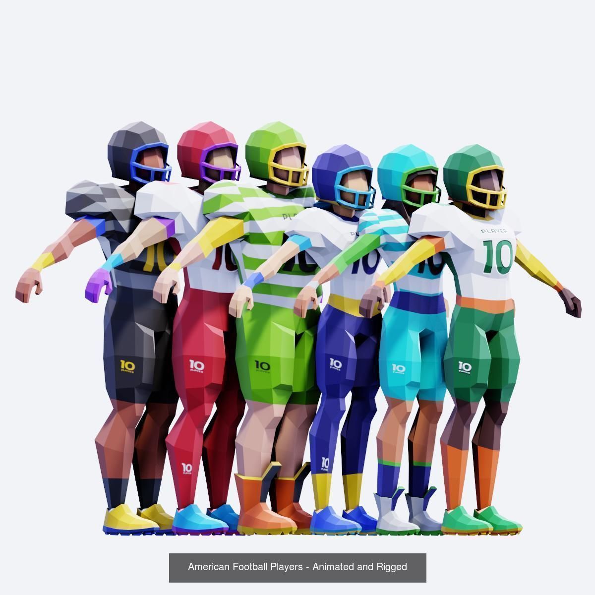 Low Poly People - Animated and Rigged Compilation 3D Model Collection_6