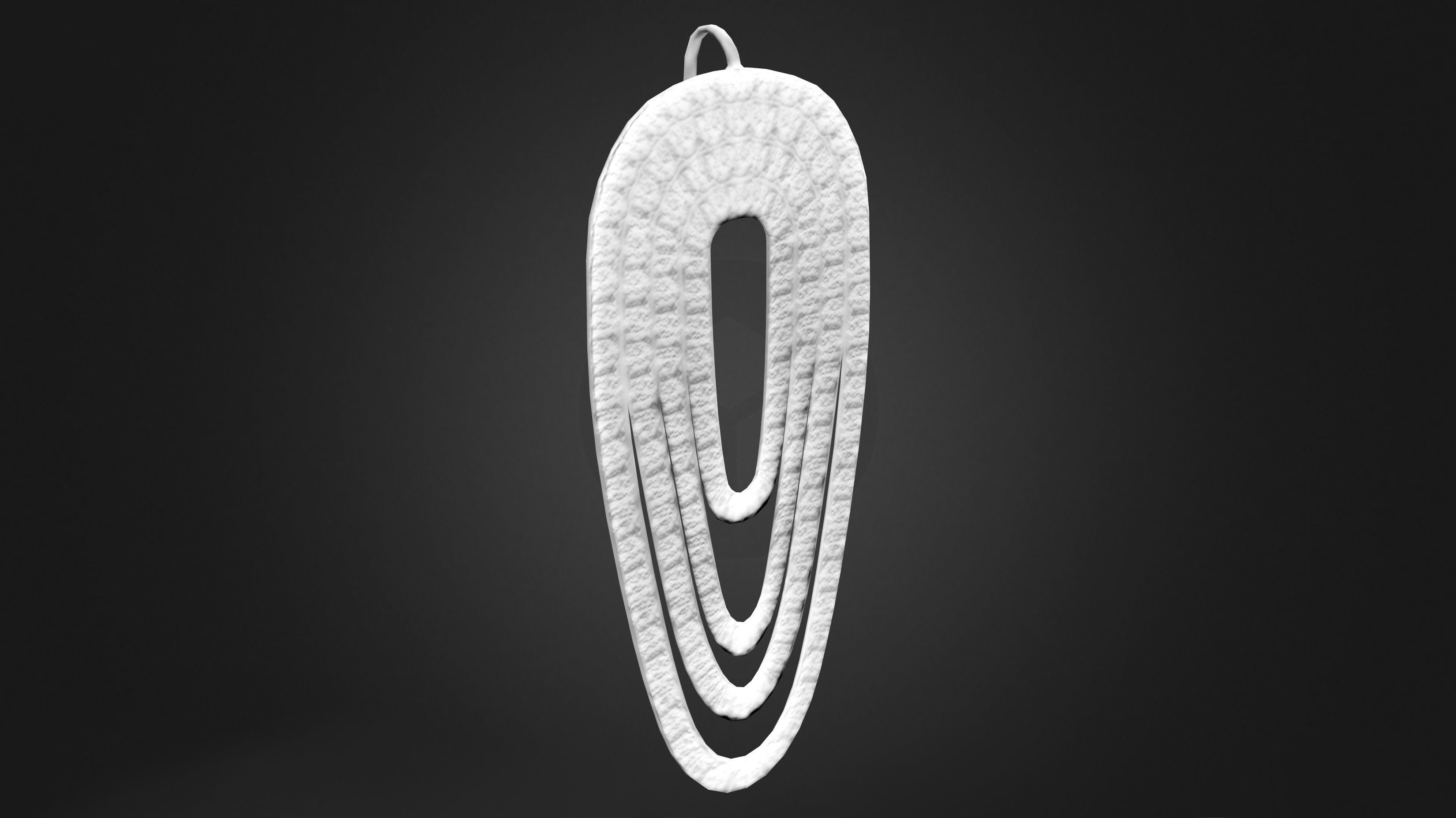 Diamond Earrings Low-poly 3D model_7