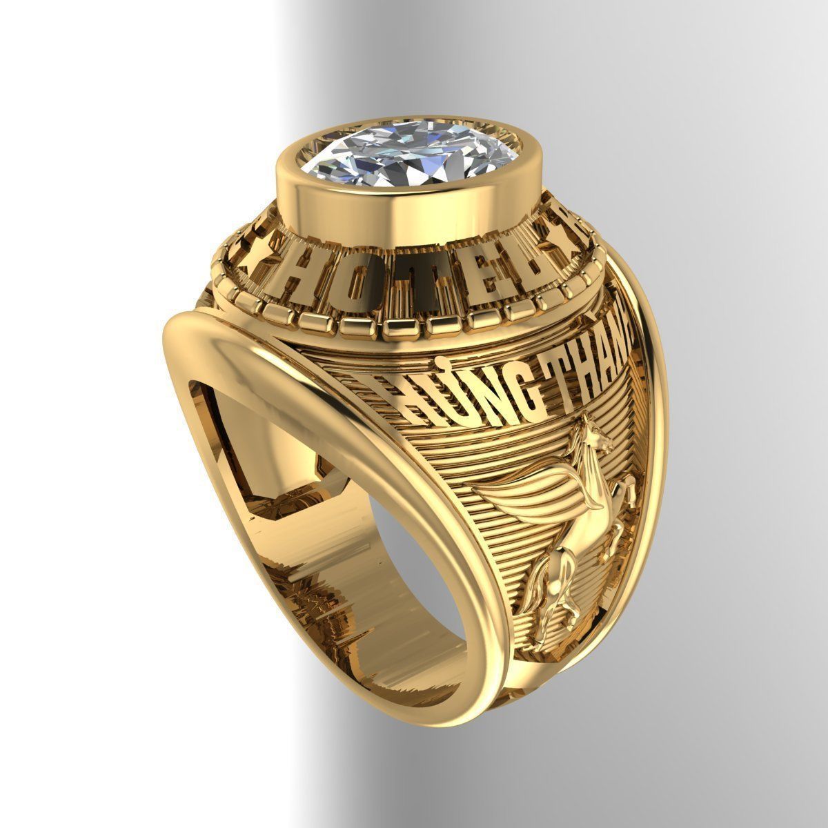 Men Ring 164  3D print model_4