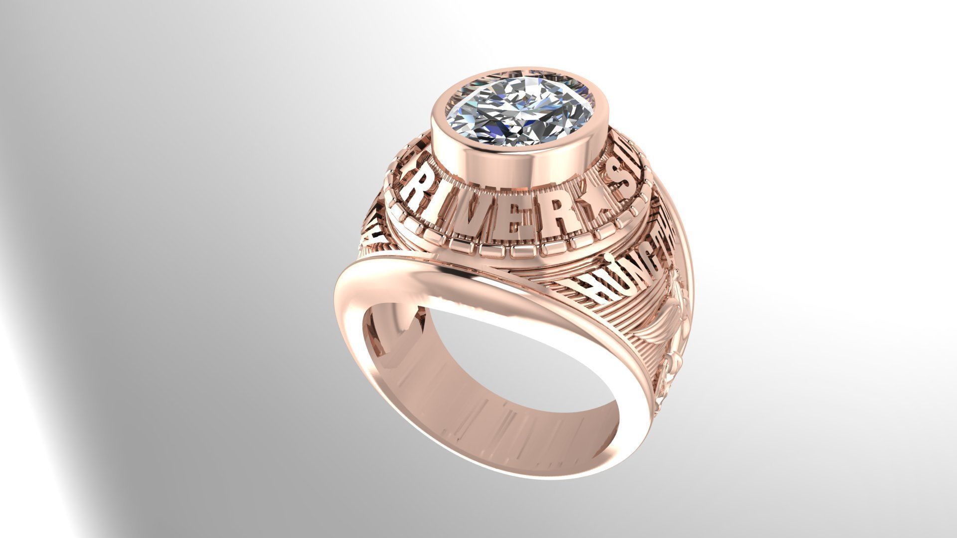 Men Ring 164  3D print model_3