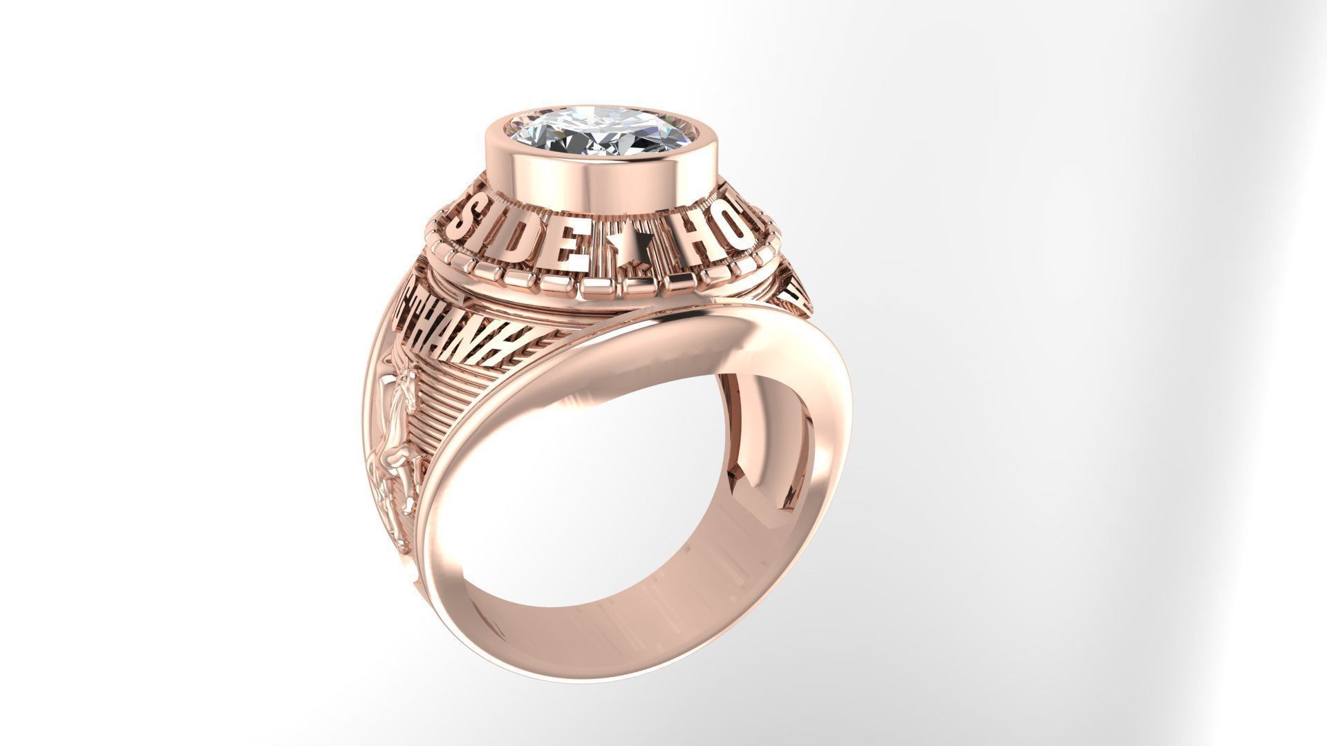 Men Ring 164  3D print model_9