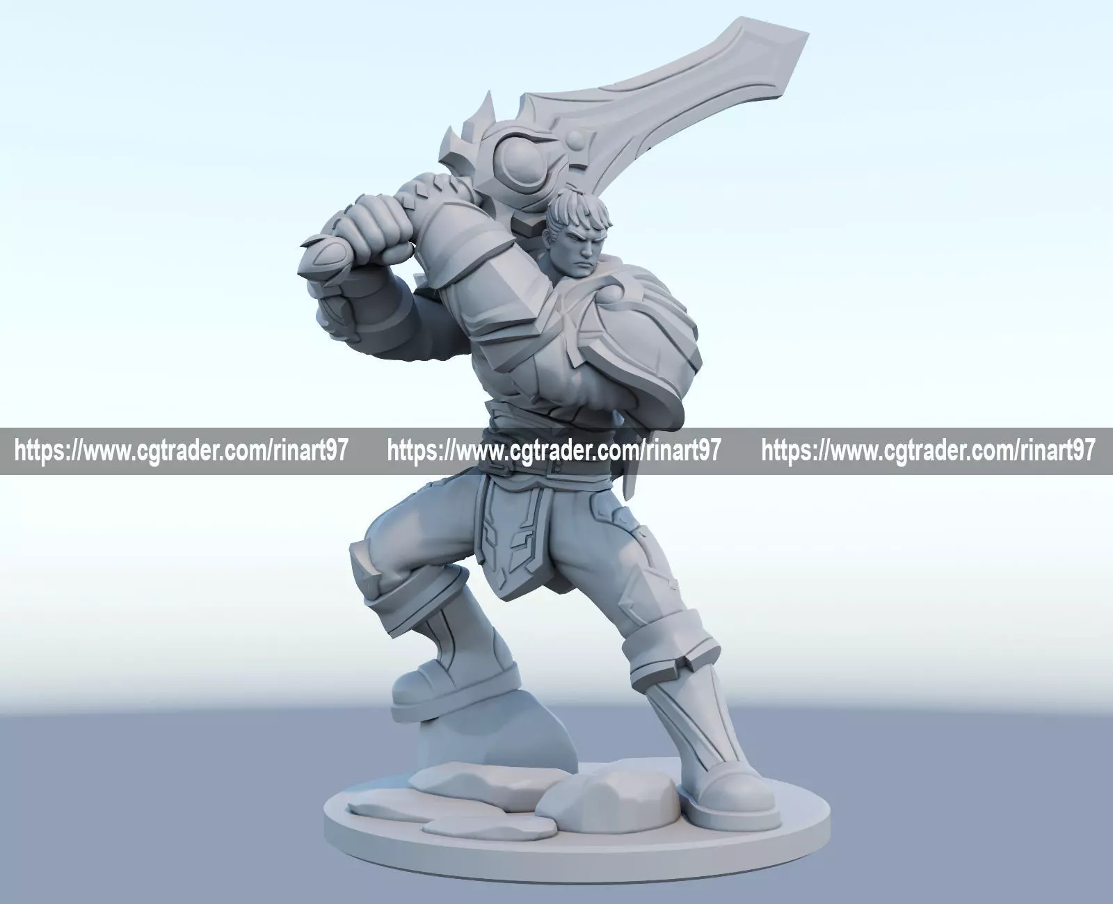 garen 3D print model from League of Legends 3D print model