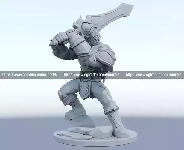 garen 3D print model from League of Legends 