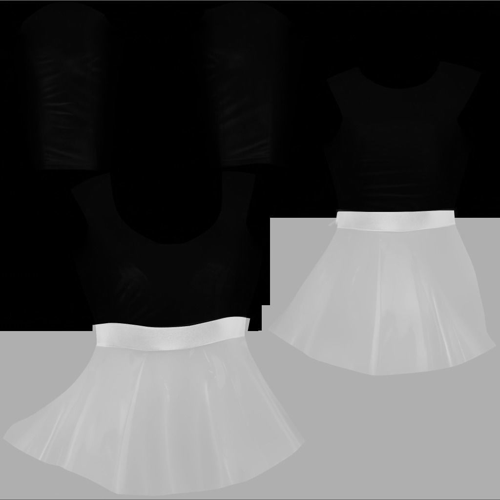 Female Super Hero Costume With Cape Low-poly 3D model_13