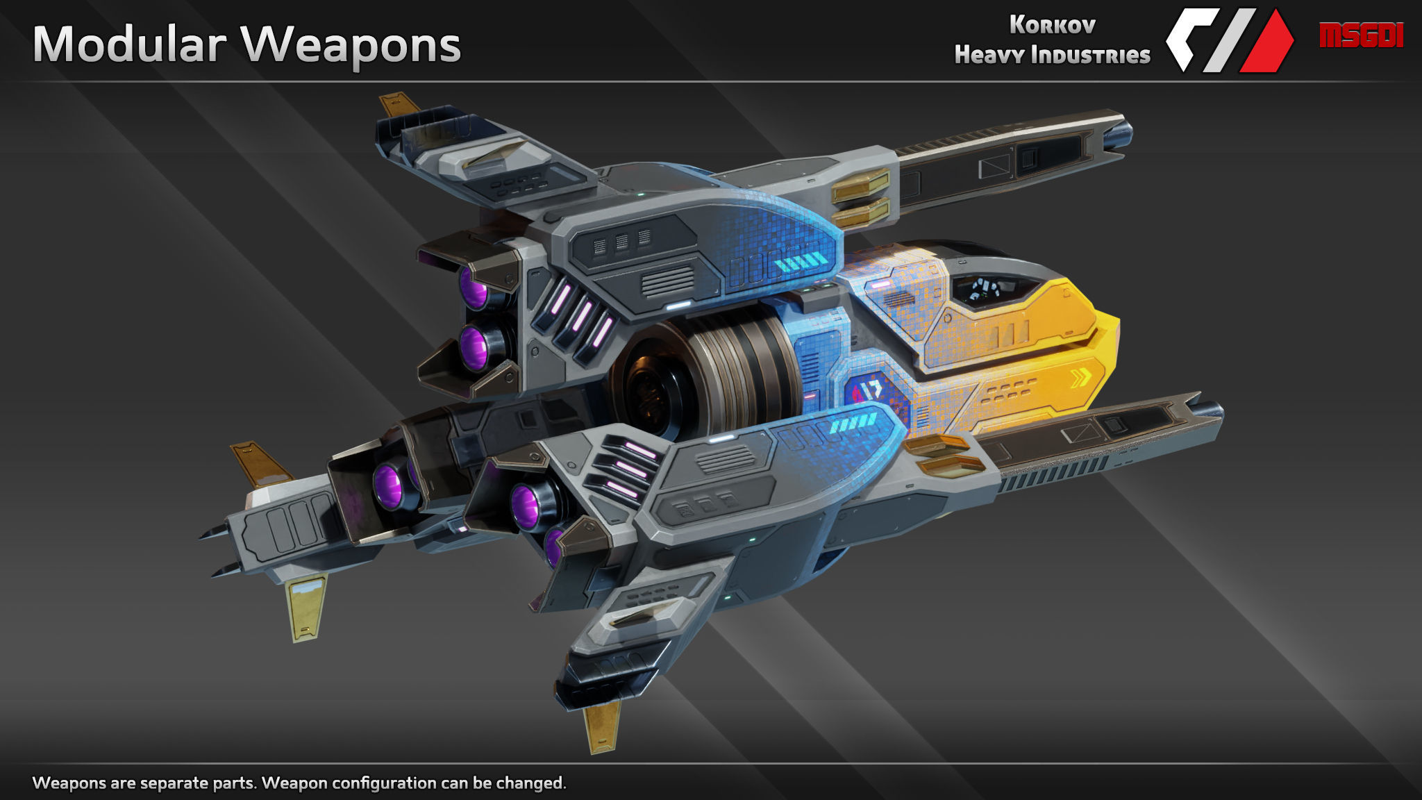 Spaceship Partisan Class Bomber Low-poly 3D model_6