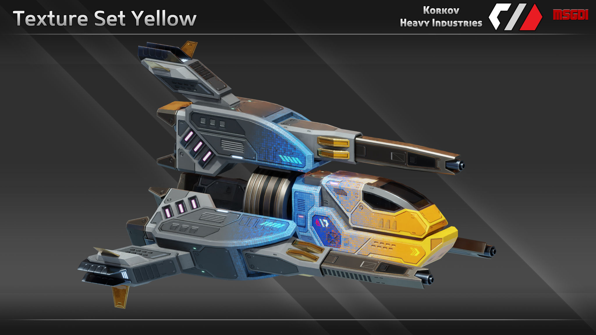 Spaceship Partisan Class Bomber Low-poly 3D model_12