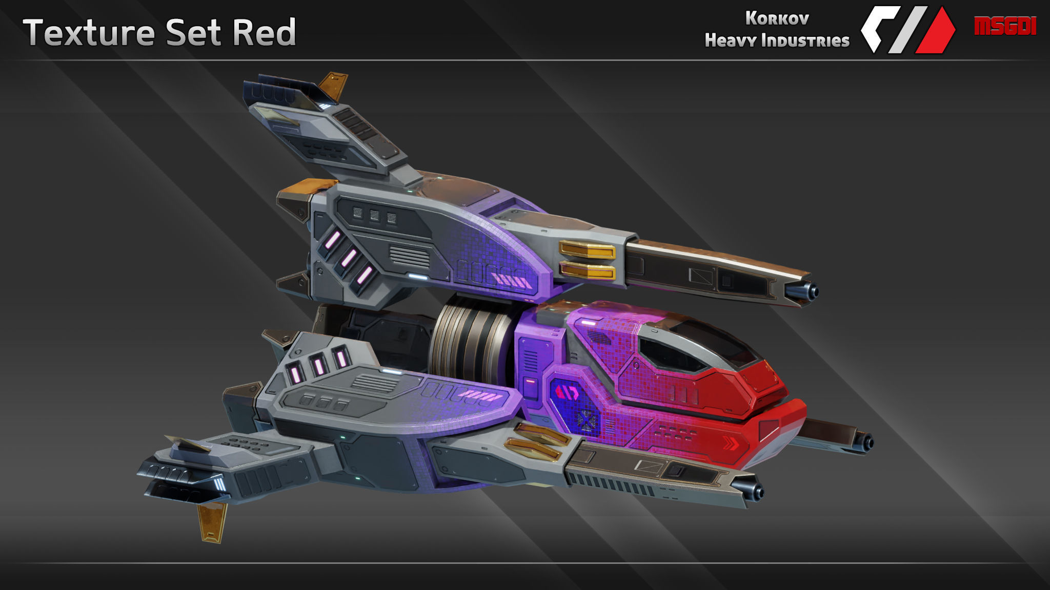 Spaceship Partisan Class Bomber Low-poly 3D model_10