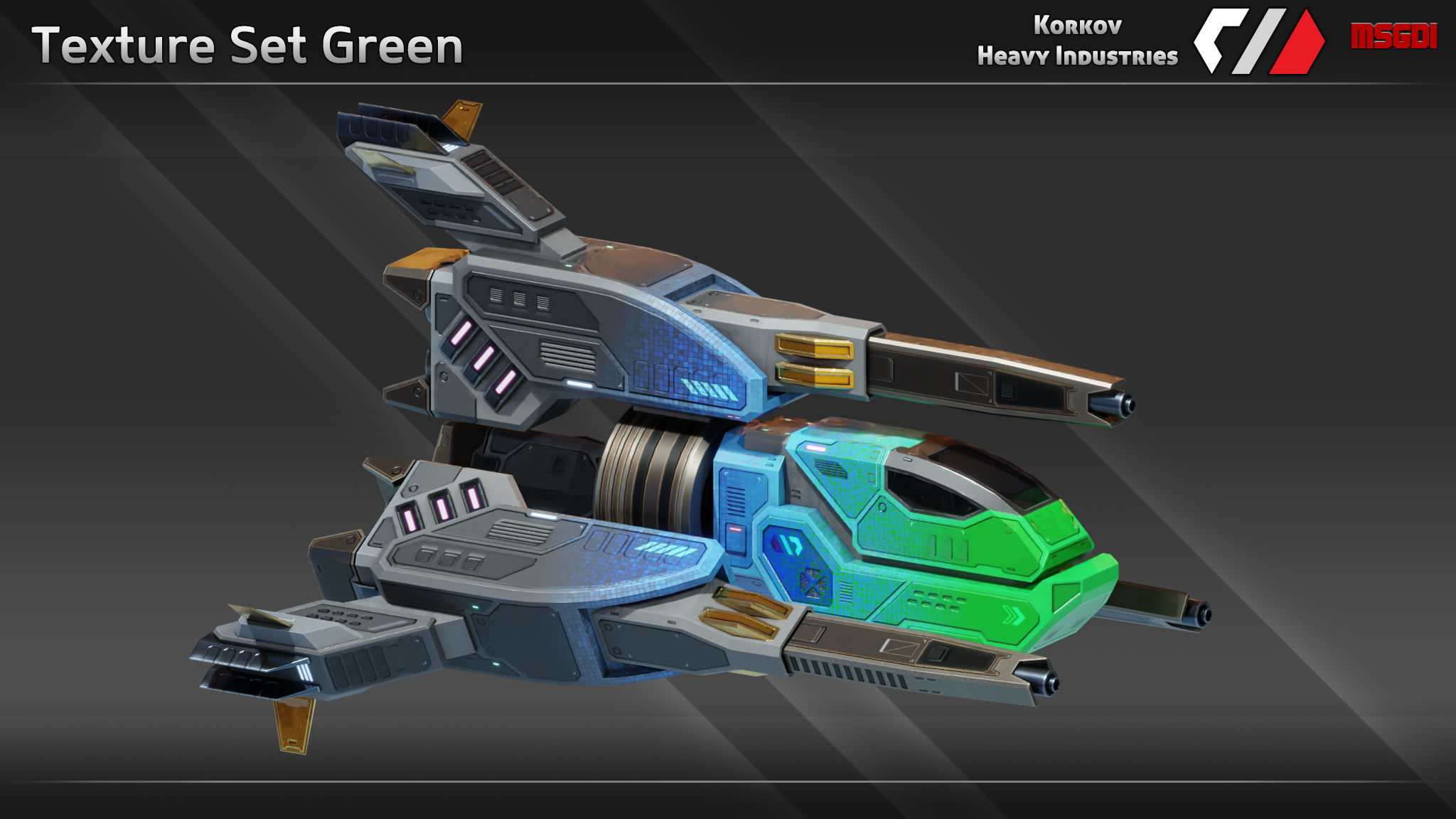 Spaceship Partisan Class Bomber Low-poly 3D model_9